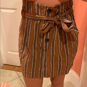 Miami brown button up skirt
